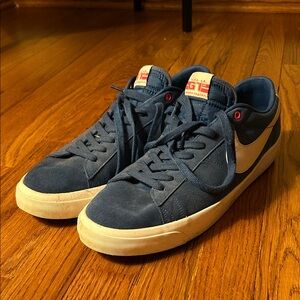 Nike Blue and White Men's Sneakers